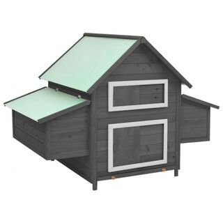 Vidaxl gallinero exterior color gris