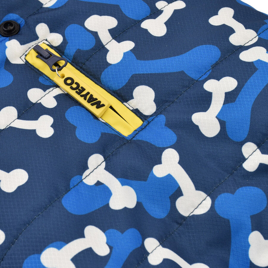 Nayeco Abrigo Acolchado Paws Print Azul para perros, , large Imagen numero 3
