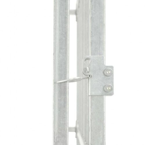 Perrera alta de acero color Plateado thumbnail