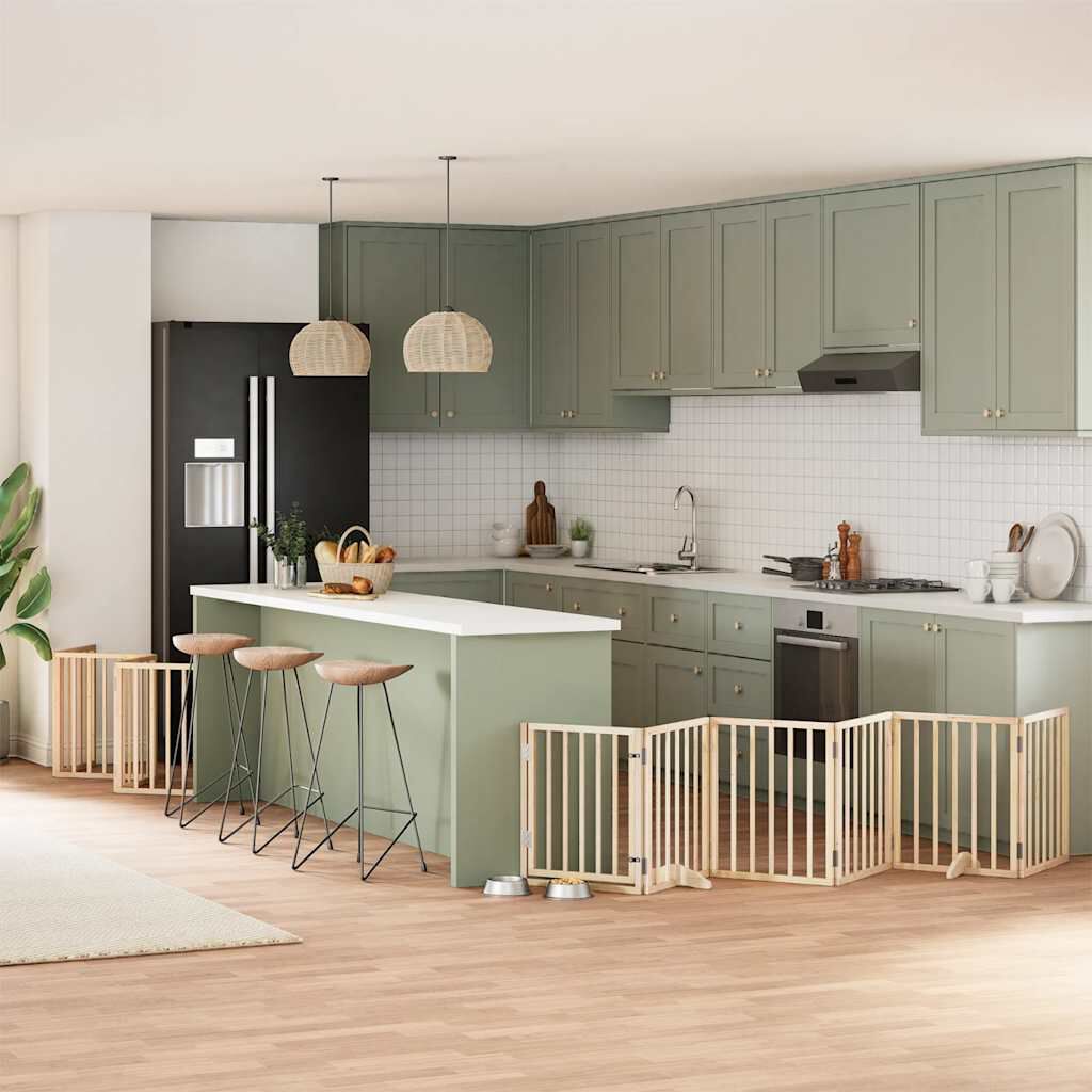 Vidaxl Puerta para Perros Plegable Paneles Puerta para Mascotas Madera de &Aacute;lamo, , large Imagen numero 12