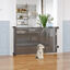 PawHut Puerta de Seguridad para Perros y Gatos Extensible 0-150 cm Puerta Retráctil para Mascotas Barrera para Escaleras y Pasillos Aleación de Aluminio 165x10,7x85 cm Gris, , large indicador imagen numero 2