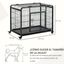 Jaula de Metal PawHut para Perros Plegable con Ruedas y Frenos color Gris, , large indicador imagen numero 3