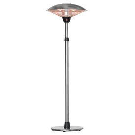 Outsunny Calefactor de Pie de Exterior color plateado