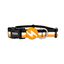 Dashi stripes collar de poliéster negro y naranja para perros, , large indicador imagen numero 1