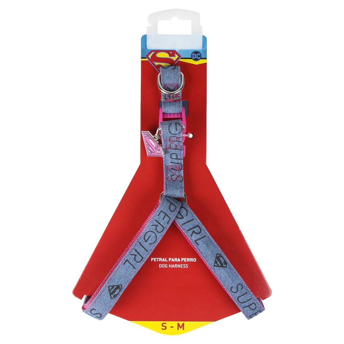 FORFANPETS SuperGirl Arnés Rosa y Azul para perros thumbnail
