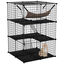 COSTWAY Jaula Grande de 3/4 Niveles para Gatos Con Hamaca, 3 Escaleras, 4 Puertas y Ventana en el Techo, Estructura Met&aacute;lica de Interior (74 x 74 x 107 cm), , large indicador imagen numero 1