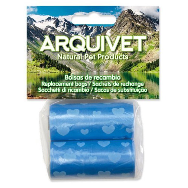 Pack de 30 bolsas de basura de recambio para excrementos color azul, , large image number null
