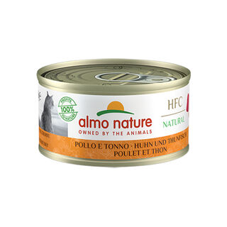 Almo Nature HFC pollo con atún lata para gatos 