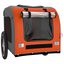 vidaXL Remolque bicicleta para perros hierro tela Oxford naranja gris, , large indicador imagen numero 4
