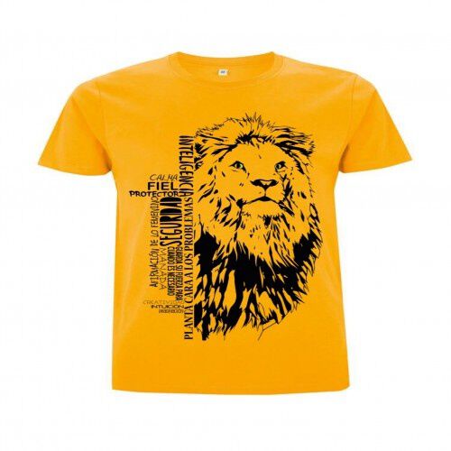Animal totem camiseta manga corta algod&oacute;n jaguar amarillo para hombre, , large Imagen numero 1