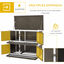 PawHut Conejera de Madera Jaula para Conejos de 2 Pisos 97x44x91 cm con Techo Asfáltico Puertas con Pestillo Bandejas Extraíbles y Rampa para 2 Conejos Marrón, , large indicador imagen numero 4