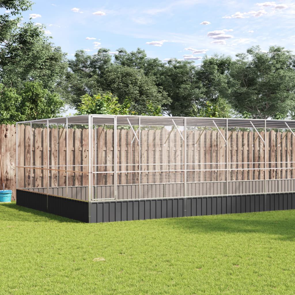 vidaXL Pajarera acero plateado para pájaros thumbnail