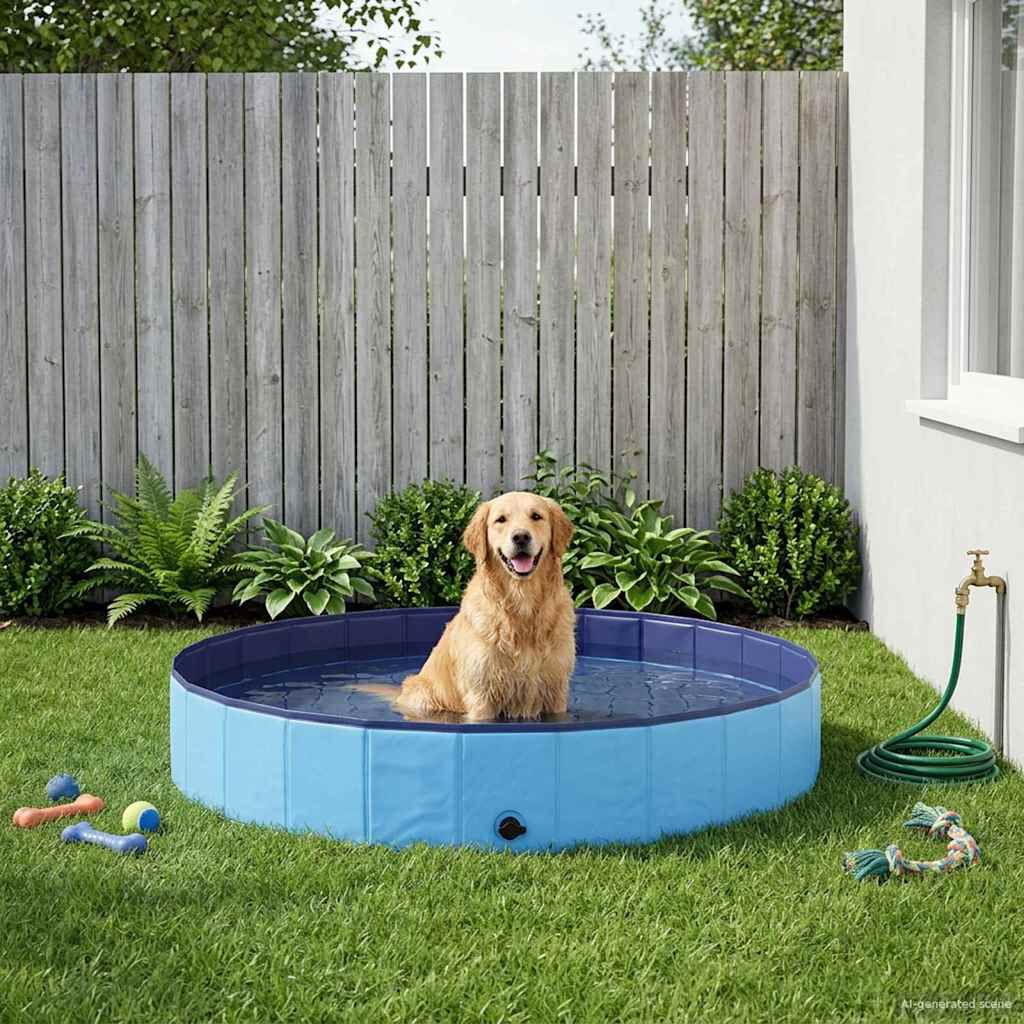 vidaXL Piscina para Perros PVC Grueso mascotas Nadar Ba&ntilde;o de al Aire Libre, , large Imagen numero 7