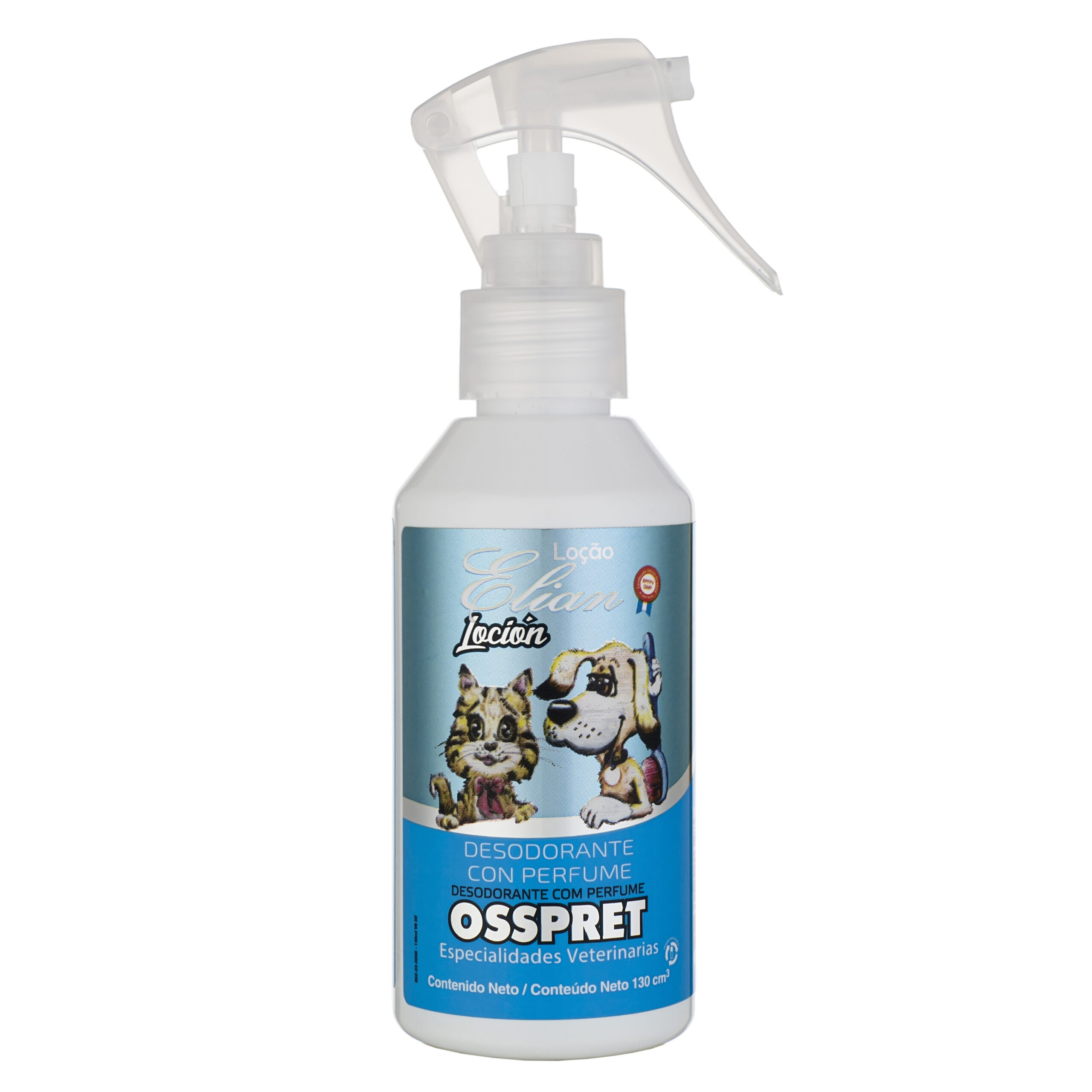Osspret Loción Desodorante con perfume Elian para perros y gatos