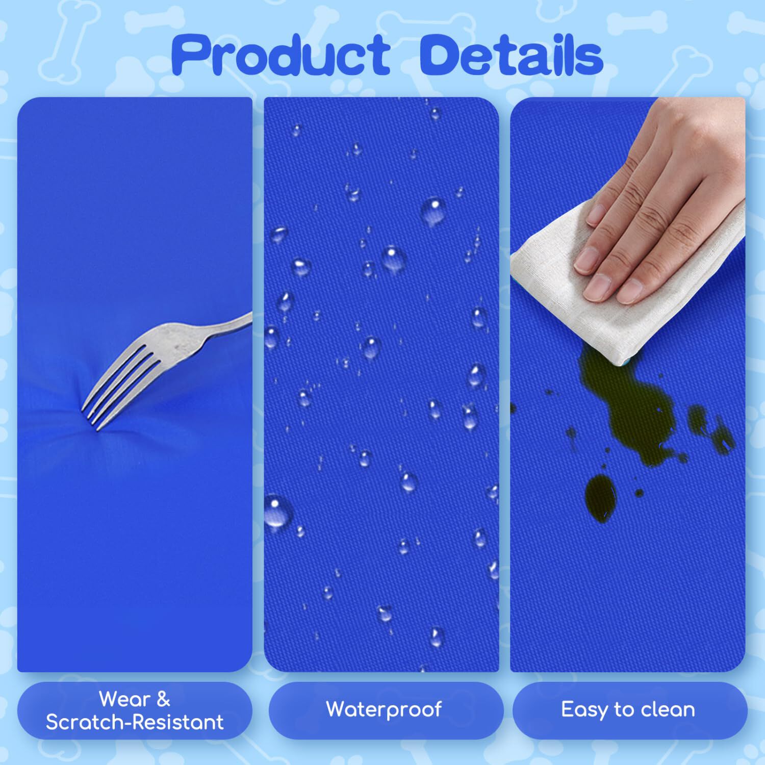 Nobleza Alfombrilla Refrescante para Perros Extra Grandes, 140*90cm, Auto Refrigerante No T&oacute;xico, Cama Ideal para Perros en Verano, XXXL, Azul, , large Imagen numero 5