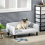 PawHut Sofá para Perros Medianos Cama Elevada para Perros con Patas de Madera Cama para Mascotas Carga 20 kg 82x54x36 cm Gris, , large indicador imagen numero 2