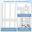 COSTWAY Puerta para Mascotas de Metal, Barrera Ajustable con 2 Extensiones y Puerta Peque&ntilde;a, Ideal para Cocina y Escaleras, 77-104 cm de Ancho, Blanco (Altura de 150cm), , large indicador imagen numero 5