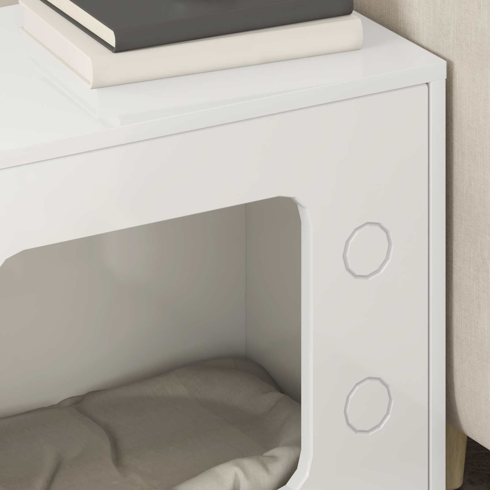 vidaXL Casa para Gatos Brillante 51 x 30 x 52 cm Madera de ingenier&iacute;a, , large Imagen numero 5