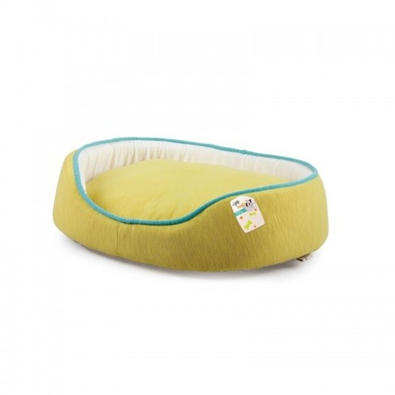 All for paws pup cama con borreguillo amarilla para perros, , large image number null