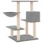 vidaXL Rascador para gatos con postes de sisal gris claro 82,5 cm, , large indicador imagen numero 4