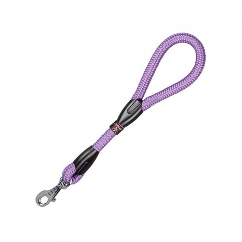 Arppe correa con empuñadura de nylon violeta para perros, , large image number null