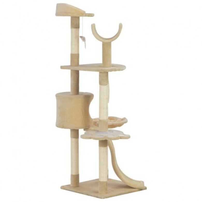 Rascador con postes de sisal para gatos color Beige, , large image number null