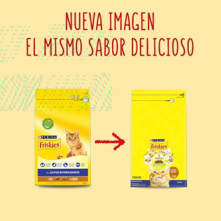 Friskies Sterilized Pollo y Pavo con Verduras pienso para gatos thumbnail