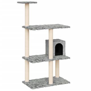 VidalXL Poste Rascador mediano gris para gatos