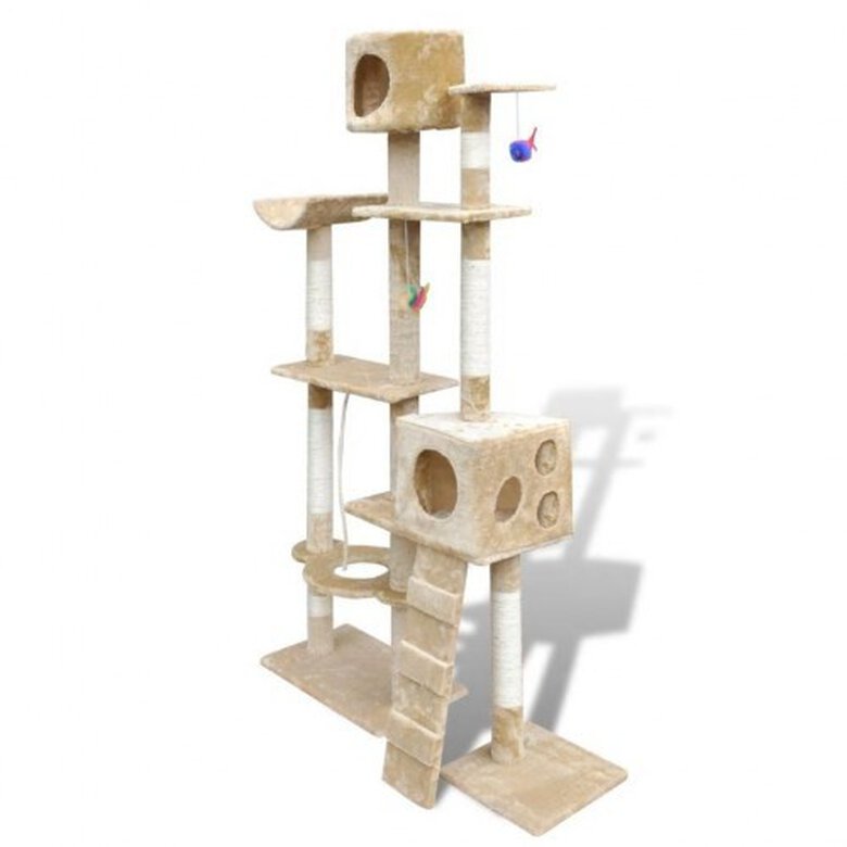 Rascador con poste para gatos color Beige, , large image number null