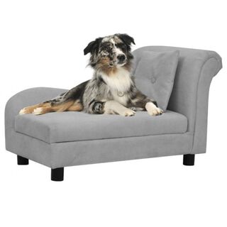 Sofá con cojín para perros color Gris