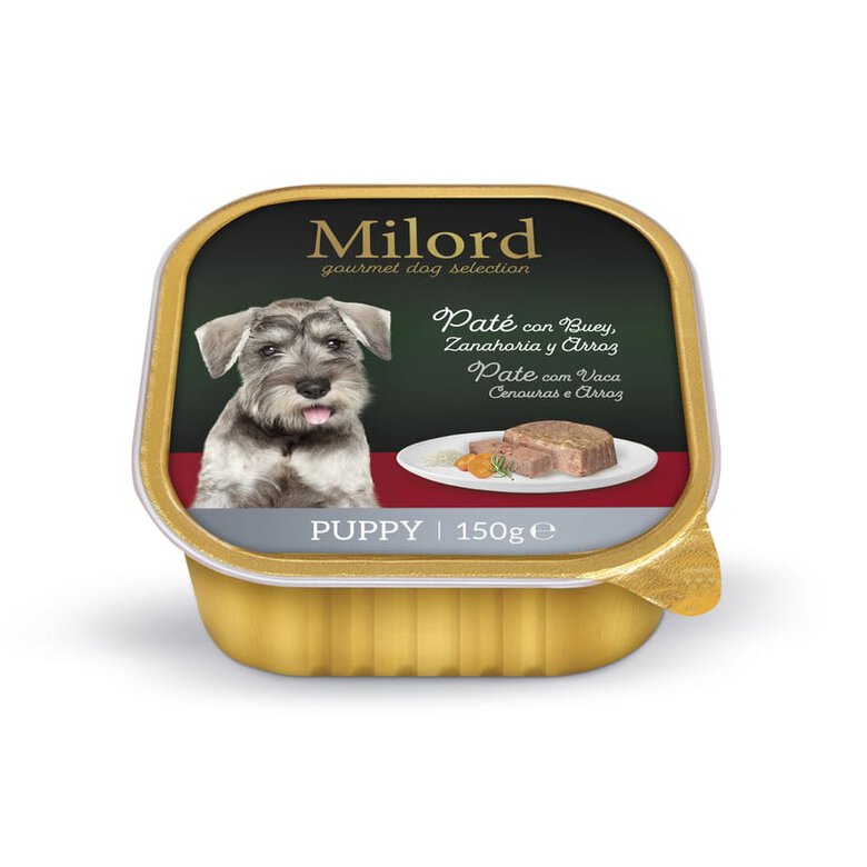 150 g Milord Puppy Buey y Zanahorias con Arroz en paté tarrina