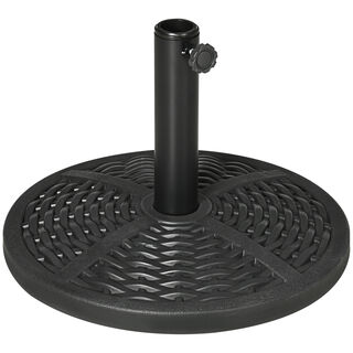 Outsunny Base de Sombrilla Negra Redonda con relleno de cemento