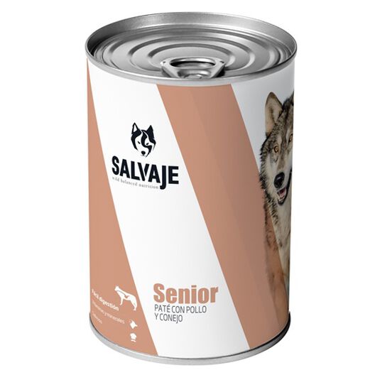 Salvaje Senior Pollo y Conejo en paté lata para perros , , large image number null