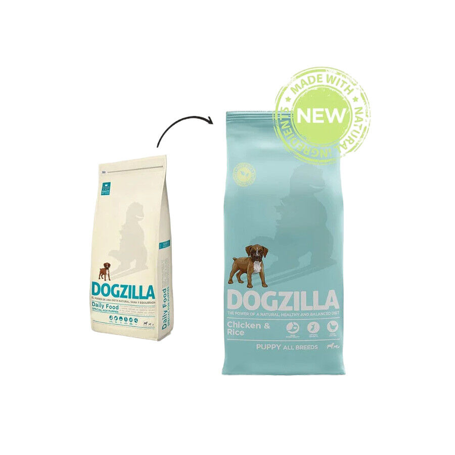 12 kg Dogzilla Puppy Pollo y Arroz pienso para cachorros, , large Imagen numero 2