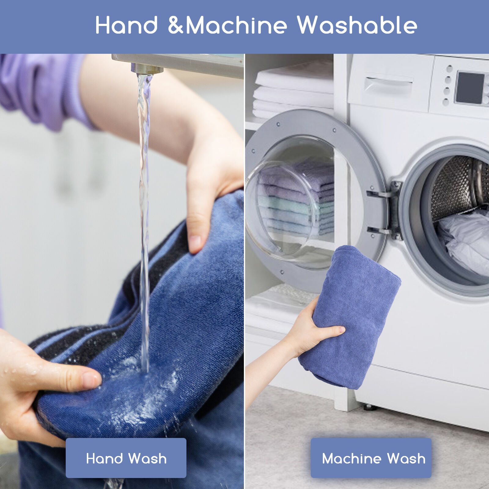 Nobleza Albornoz para Perros con Velcro, Superabsorbente y de Secado r&aacute;pido, Albornoz de Microfibra para Todos los Gatos y Perros, , large Imagen numero 5