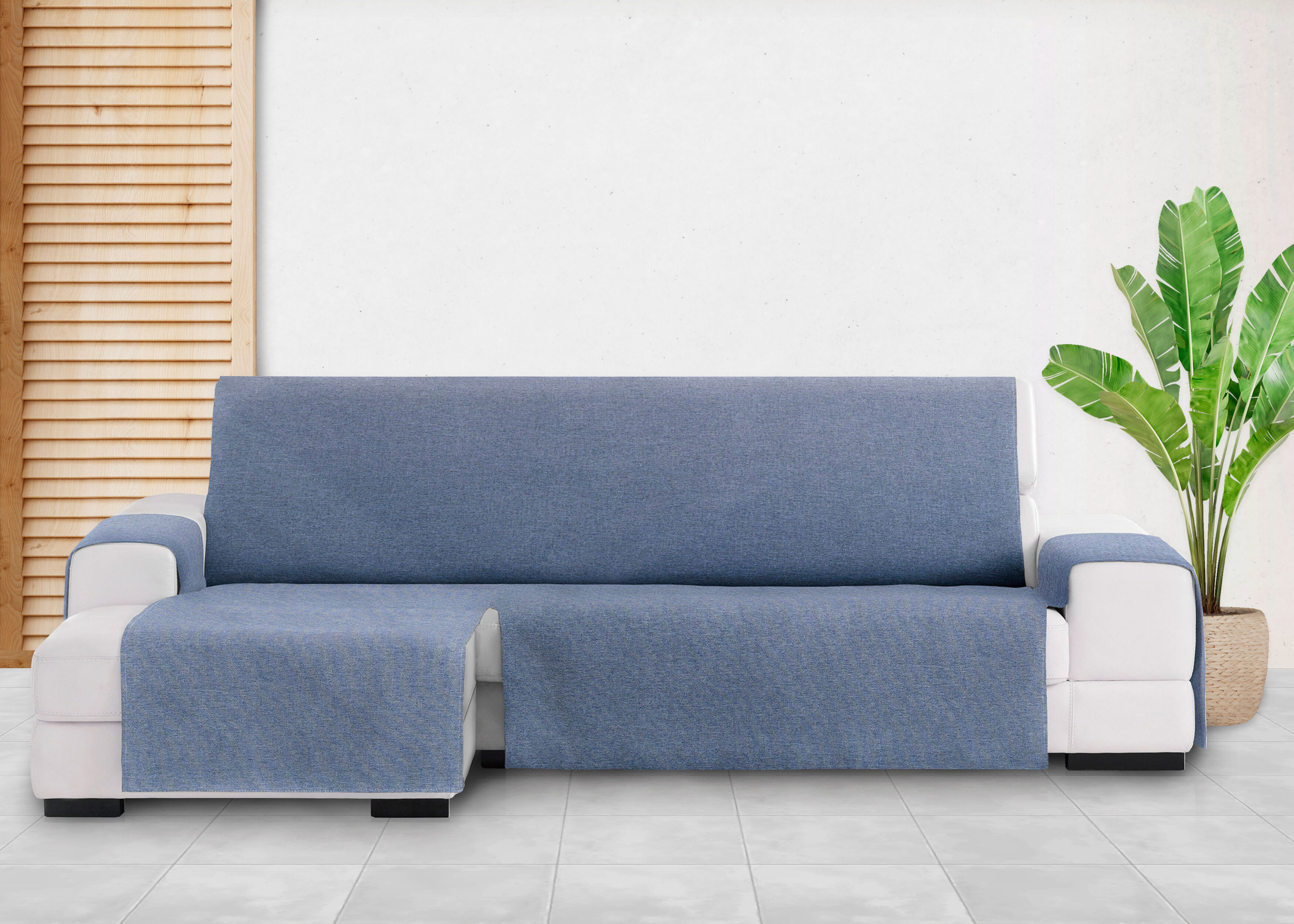 Vipalia Protector Cubre Sof&aacute; Chaise Izquierdo 240 Color Azul Modelo Brisa, , large Imagen numero 3