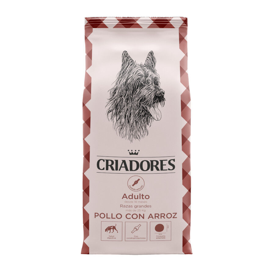 Criadores Adulto Pollo y Arroz pienso para perros de razas grandes