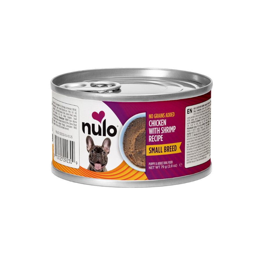 79 g Nulo Pollo con Camarón Paté en Lata para perros de raza pequeña