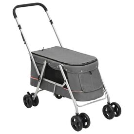 Vidaxl Cochecito Gris para perros