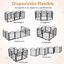 COSTWAY Parque para Perros de 8 Paneles con Puerta de Seguridad con Estructura Met&aacute;lica, Corral para Perros Peque&ntilde;os y Medianos, Corralito para Perros Plegable para Interior Exterior, Negro, , large indicador imagen numero 5