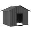 vidaXL Caseta para perros con techo acero galvanizado 114x202x101 cm, , large indicador imagen numero 11