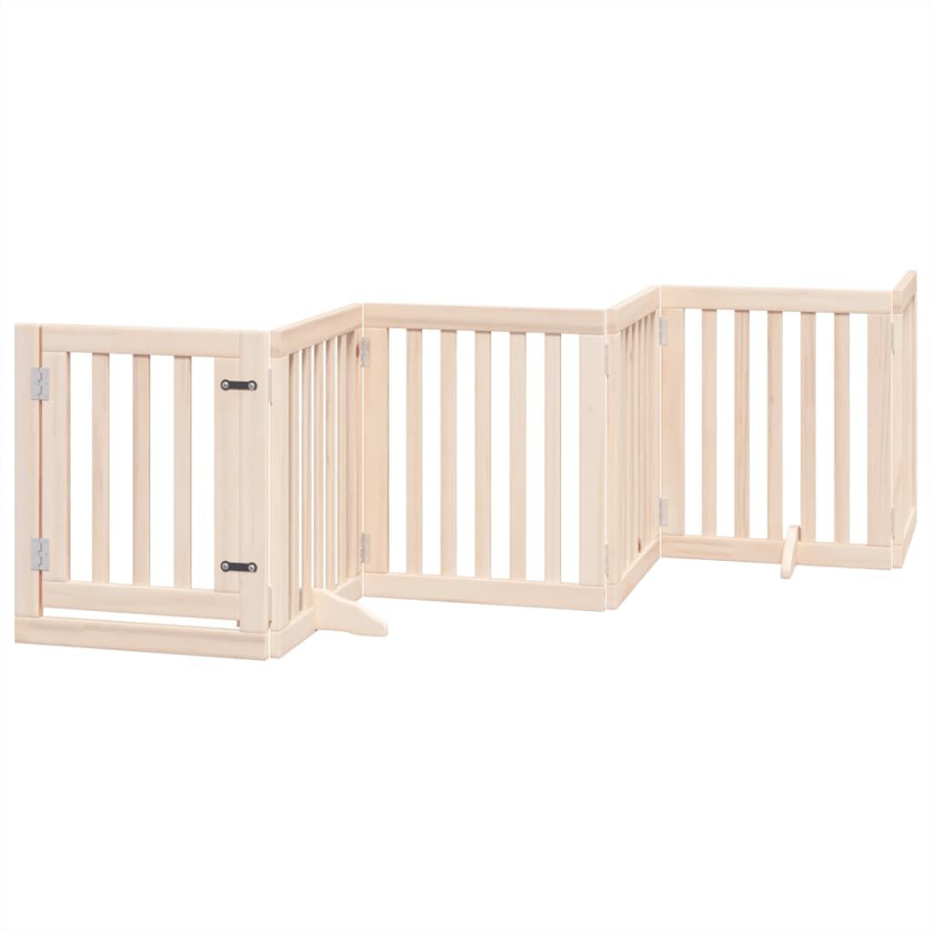 vidaXL Puerta para perros plegable 6 paneles madera de &aacute;lamo 300 cm, , large Imagen numero 6