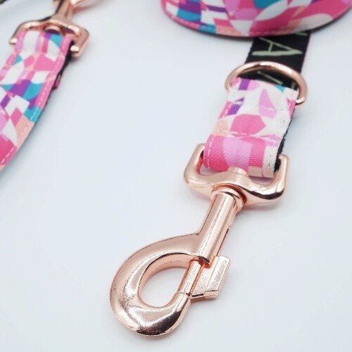 Baona correa qawra multiposici&oacute;n de nylon reciclado rosa para perros, , large Imagen numero 2