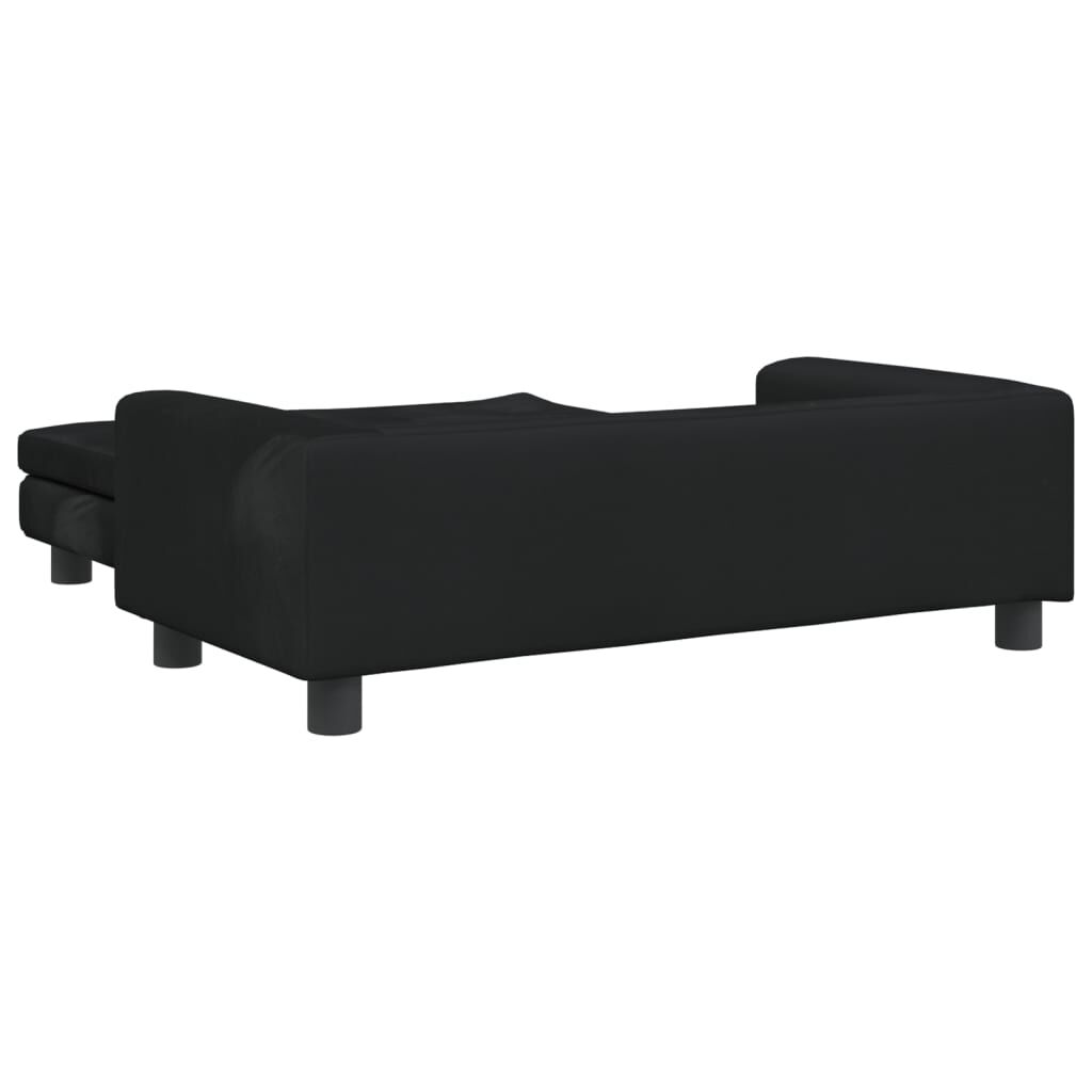 vidaXL Cama para perros con extensi&oacute;n terciopelo negro 100x50x30 cm, , large Imagen numero 4