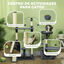 PawHut Árbol Rascador para Gatos 134 cm Torre para Gatos Rascador para Gatos con Nidos Cueva Plataformas Bolas de Juguete y Postes de Sisal Gris Oscuro, , large indicador imagen numero 4