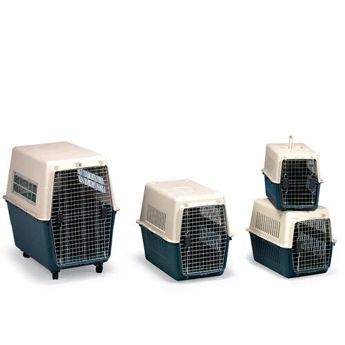Transport&iacute;n para mascotas color gris-azul y blanco, , large Imagen numero 2