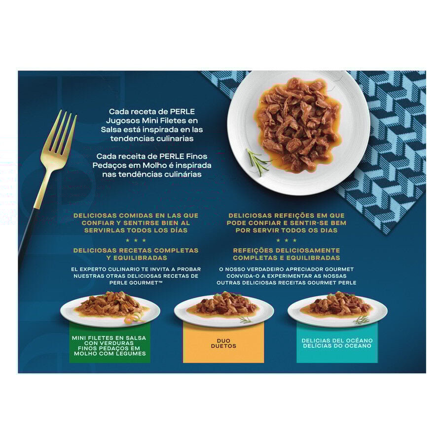 8 sobres x 85 g Gourmet Perle Filetes de Carne en salsa sobre para gatos, , large Imagen numero 6