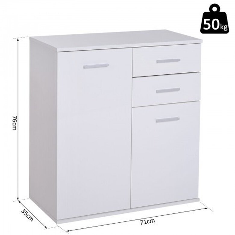 Mueble organizador de almacenaje HomCom color Blanco, , large image number null
