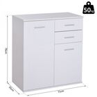 Mueble organizador de almacenaje HomCom color Blanco, , large image number null