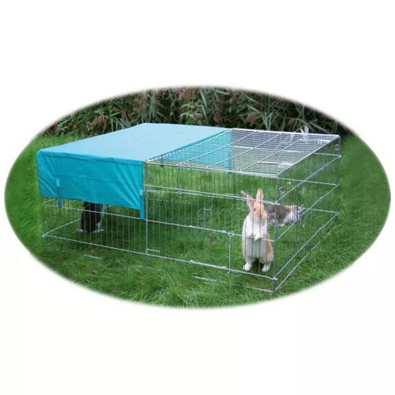 Jaula de exterior para conejos color Plateado, , large image number null